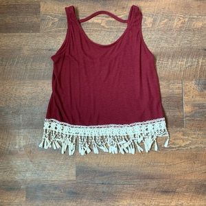 Maroon tank top!
